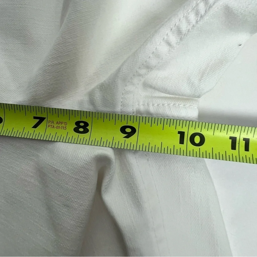 NWT JUSTICE Girl’s Bermuda White Shorts Sz 12 Plus Ripped/Torn Frayed Hem